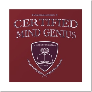 Certified Mind Genius Posters and Art